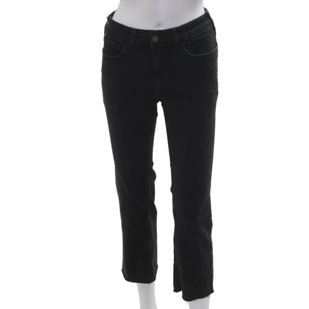 Pilcro Anthropologie Women Black Cropped Ankle Jeans Mid Rise Size 25